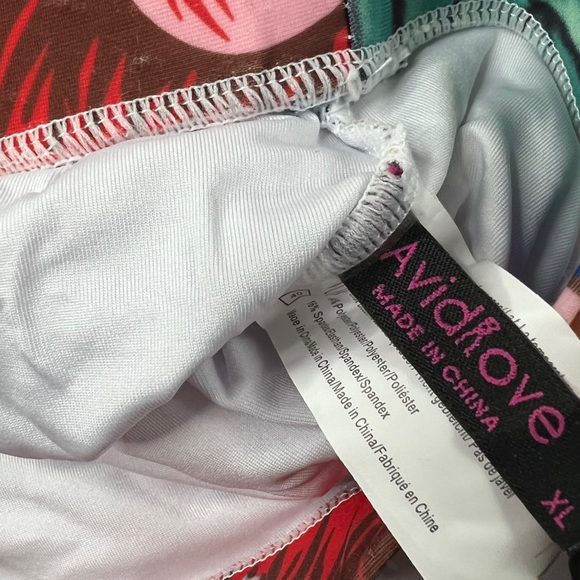 NEW Avid Love Tropical Floral High Waist Tummy Control Bikini Bottoms Size XL - Picture 2 of 8